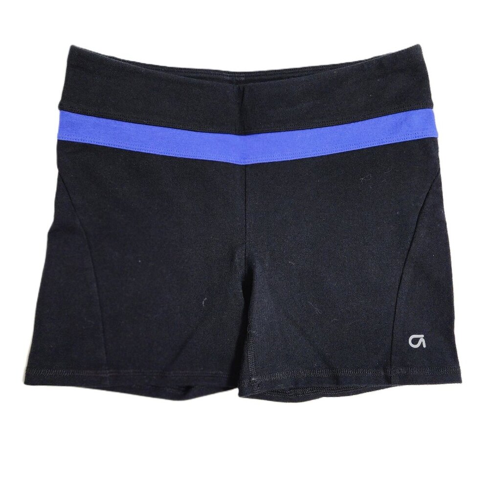 NWOT GAPFit Women RARE 93% Cotton Black w/Blue Band Athletic Fitness Short Sz XS